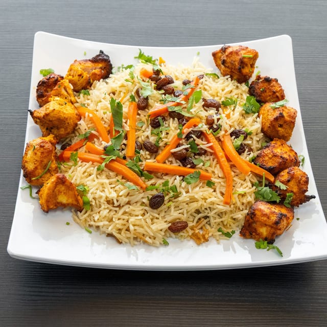 Afghan Pilaf with Chicken.